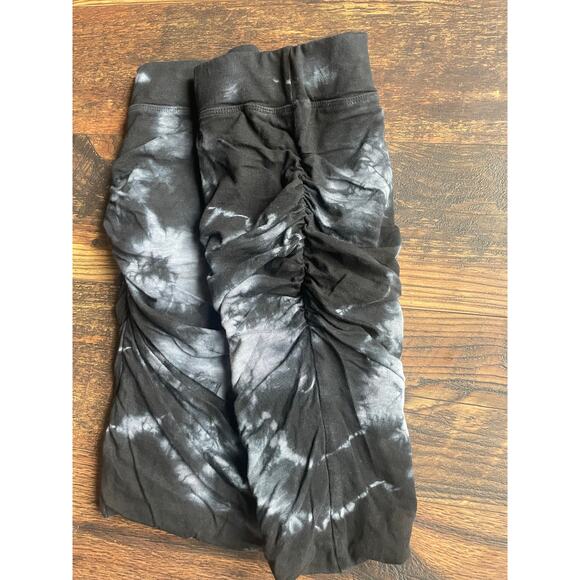 Sundry for Evereve Soleil Skirt Tie Dye Black Sz 1 Small Bodycon Ruching - Picture 4 of 10